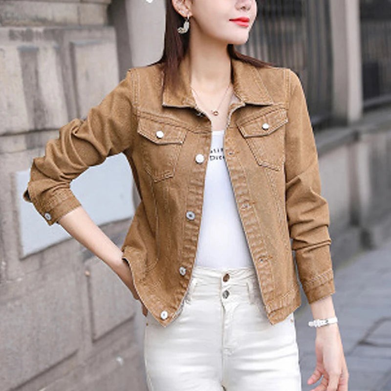 Women's Boxy Vintage Wash Denim Jacket