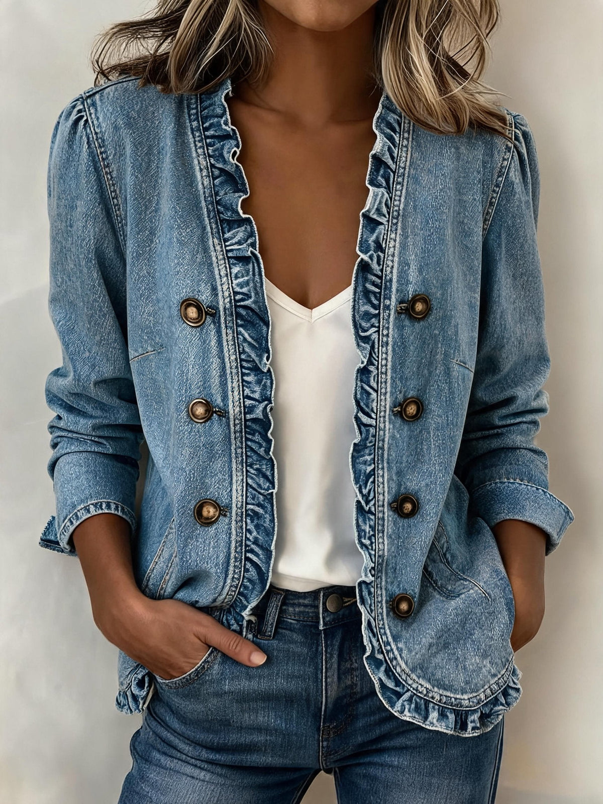 Women's Classic Denim Jacket for Fall
