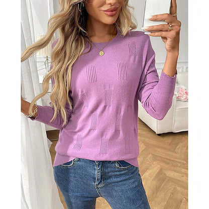 Women's Solid Pullover Hoodie with Ribbed Cuffs