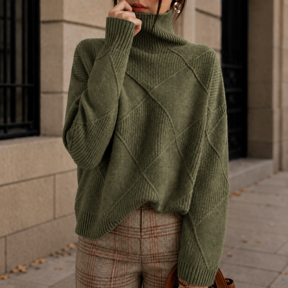 Women's Wide Sleeve Oversized Turtleneck