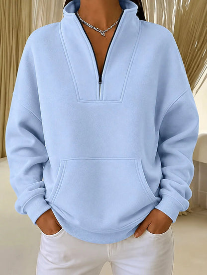 Women's Funnel Neck Brushed Sweatshirt Top