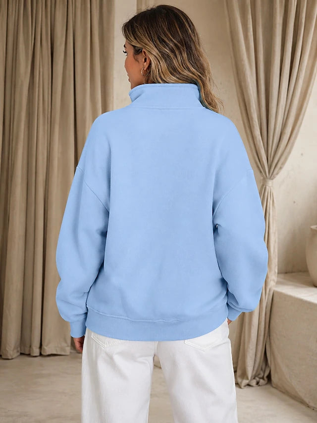 Women's Funnel Neck Brushed Sweatshirt Top