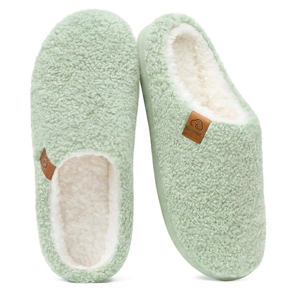 Women's Cozy Curly Plush Scuff Slippers