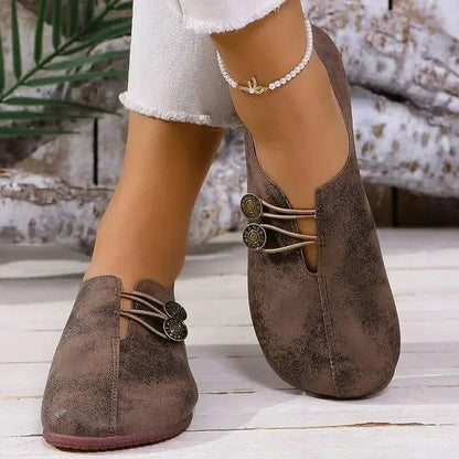 Women's Distressed Faux Suede Driving Loafers