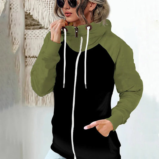 Women's Soft Knit Full Zip Hoodie Sleeve