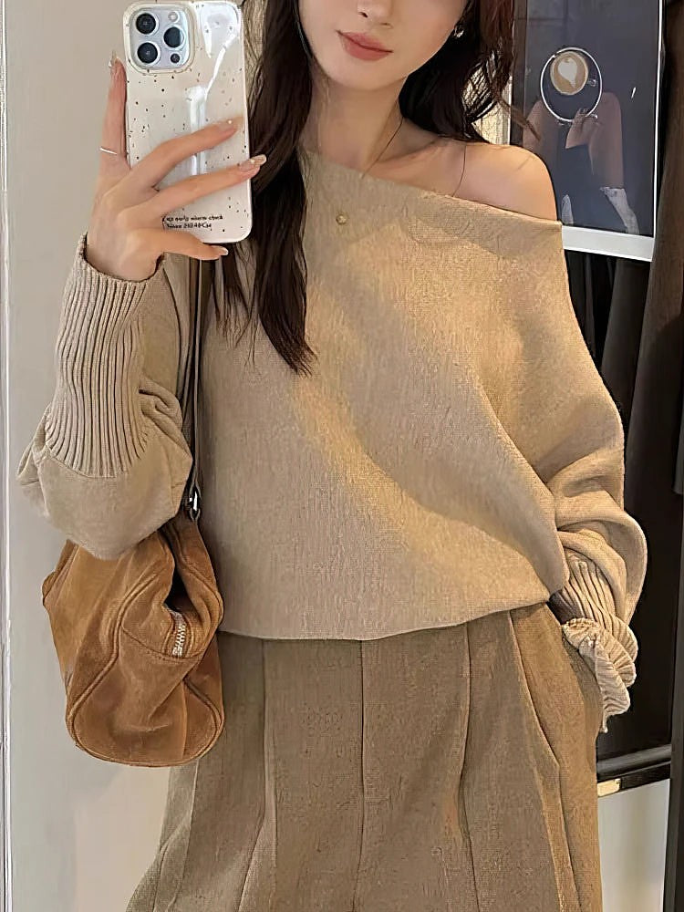 Women's Dolman Sleeve Boat Neck Sweater