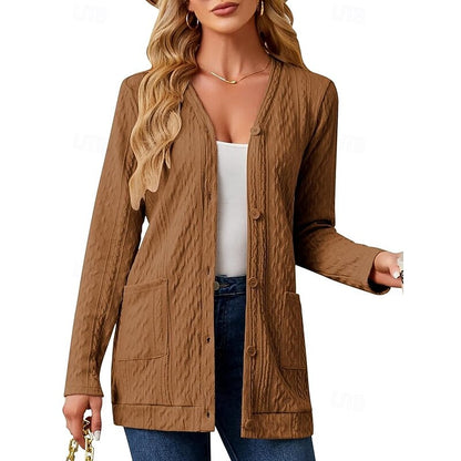Women's Lightweight Knit Coatigan with Pockets
